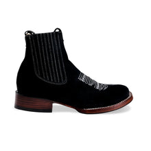Load image into Gallery viewer, 001 Botín vaquero gamusa - men's boots - 723 Black
