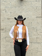 Load image into Gallery viewer, Chaleco largo vaquero de dama
