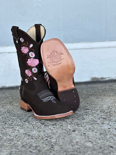 0004 Est Estela tan in roses 🔥 women boots square toe