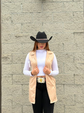 Load image into Gallery viewer, Chaleco largo vaquero de dama