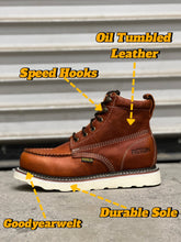 Load image into Gallery viewer, 00064 (NO STEEL TOE) 650 light brown work boots