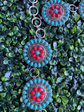 Load image into Gallery viewer, Red-T Concho belt 42” long