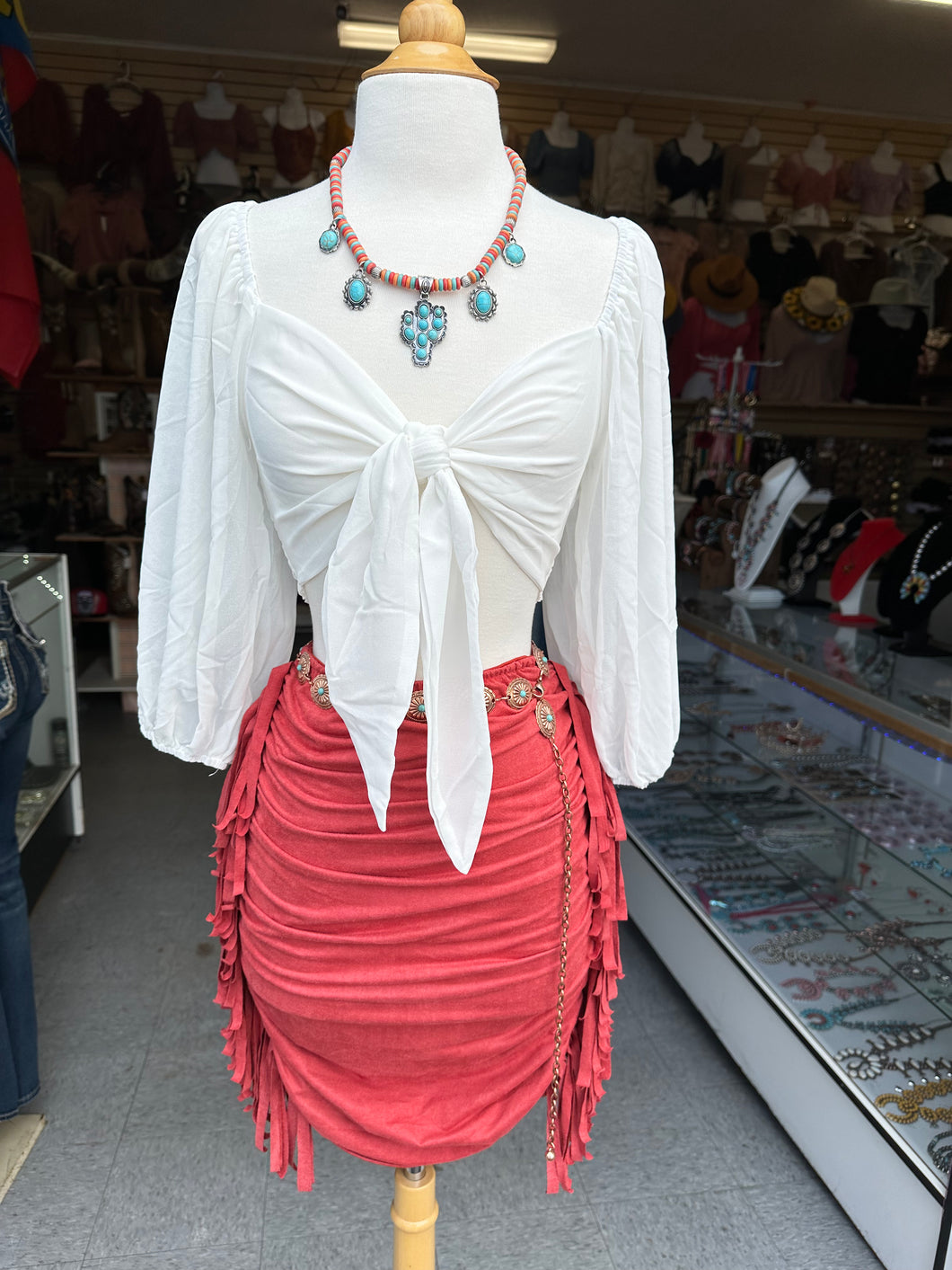 Turquoise chain belt