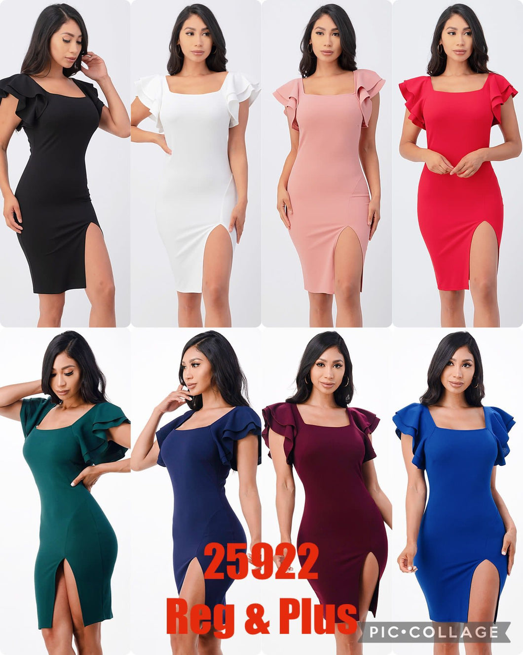Sofia ruffle sleeve dress (3 colors available)