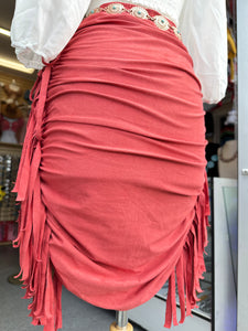 High Waist Fringe Bodycon Skirt