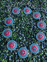 Load image into Gallery viewer, Red-T Concho belt 42” long