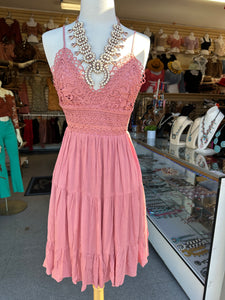 Lace Pink Dress 🌸