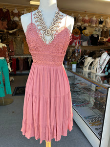 Lace Pink Dress 🌸