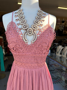 Lace Pink Dress 🌸