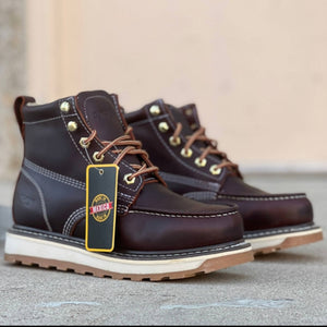 00035 714 Plus Wine Men Work Boots 👷‍♂️🥾 No Steel Toe