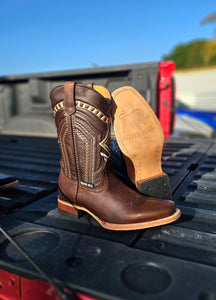 0002 Man rodeo boots Estilo Luis color cafe