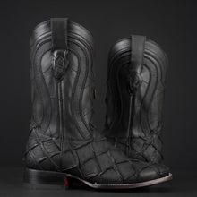Load image into Gallery viewer, 067 Man Rodeo black boots 🔥 pirulucu leather print