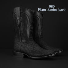 Load image into Gallery viewer, 068 Man Rodeo black boots 🔥 python leather print