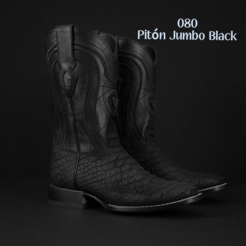 068 Man Rodeo black boots 🔥 python leather print