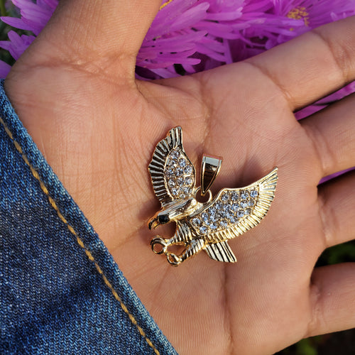 027 14k plated gold pendant