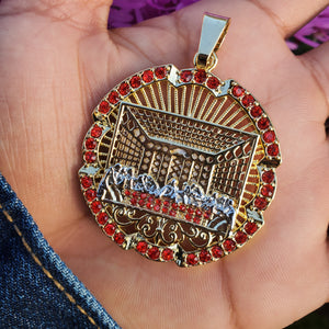 022  14k plated gold pendant