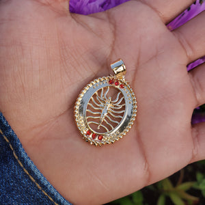 014   14k plated gold pendant