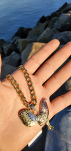 18k plated gold cuban chain and pendant gallo