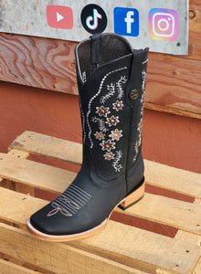 00045 Est Andrea woman black Rodeo Boots 😍  CP wide squre toe