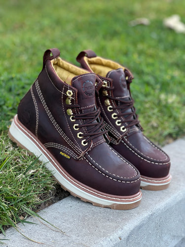 714 wine work boots