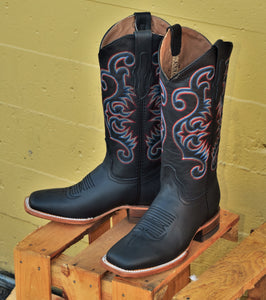 035 Woman wide toe Karlita😍black on blue stitching