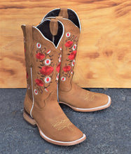 Load image into Gallery viewer, 0050 Est Estela tan rosalia🔥 women boots square toe