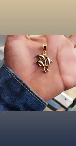 14k plated gold pendant
