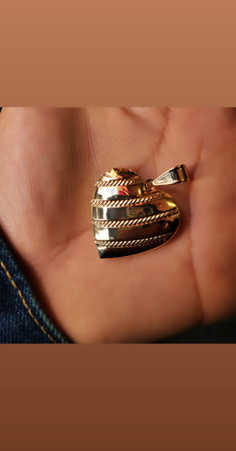 14k plated gold pendant