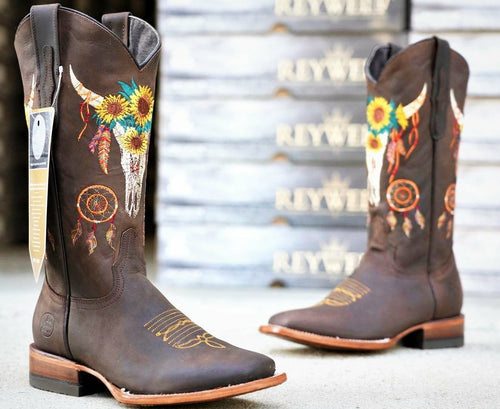 033 Girasol torito chocolate 🌻 women boots atrapa sueños 😍
