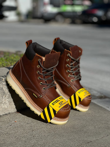 513 (Steel Toe) Light Brown Vendor Patron Botas