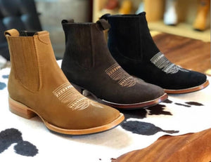Botín vaquero gamusa - men's boots - 723 chocolate