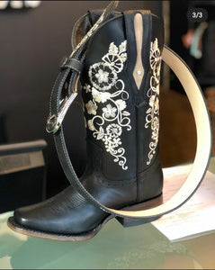 005 Woman Square toe boots with white stitch 🇲🇽💥 B-1501 Wide Boots