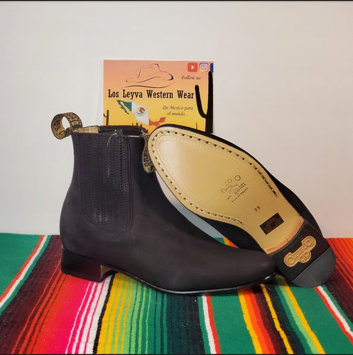 001G Botín charro piel Nobuck/ gamuza 🇲🇽