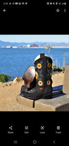 0036 Girasol woman boots 😍  CP Negro sunflower