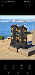 0036 Girasol woman boots 😍  CP Negro sunflower