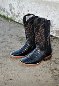 08 Crocodile belly leather print 🇲🇽 negro