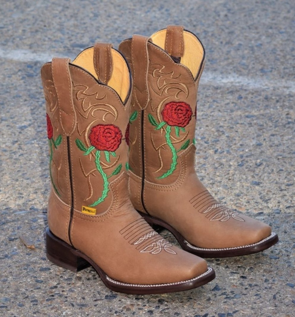 034 Rodeo boots red roses / rosas rojas / women boots Est Luci 😍 🇲🇽