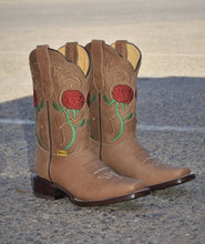 Load image into Gallery viewer, 034 Rodeo boots red roses / rosas rojas / women boots Est Luci 😍 🇲🇽