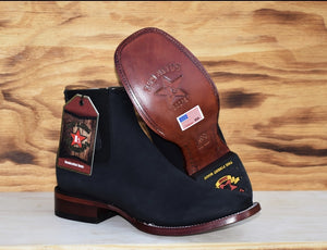 001 Est California botin charro rodeo piel nobuck🔥 Los Altos Boots