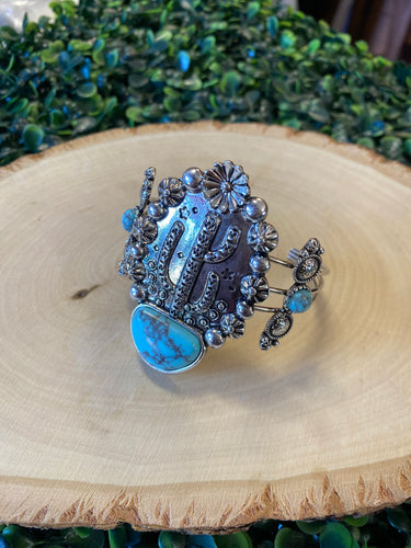 Cactus and Turquoise stone 🌵 Bracelet