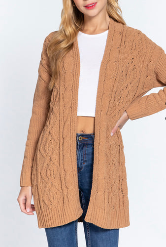 CHENILLE SWEATER CARDIGAN