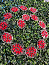 Load image into Gallery viewer, Red flower chain belt