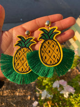 Load image into Gallery viewer, Green Pineapple 🍍 Earrings