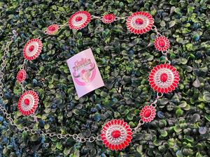 Red flower chain belt ❤️