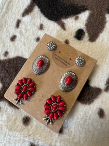 Red set of 3
