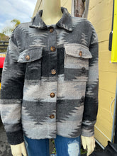 Load image into Gallery viewer, Black Aztec Print Jacket size small