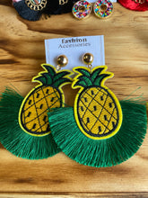 Load image into Gallery viewer, Green Pineapple 🍍 Earrings