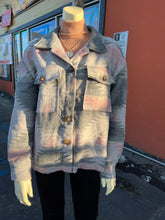 Load image into Gallery viewer, Pink Aztec Print Jacket size medium only