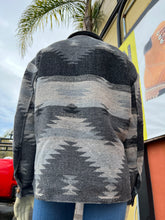 Load image into Gallery viewer, Black Aztec Print Jacket size small