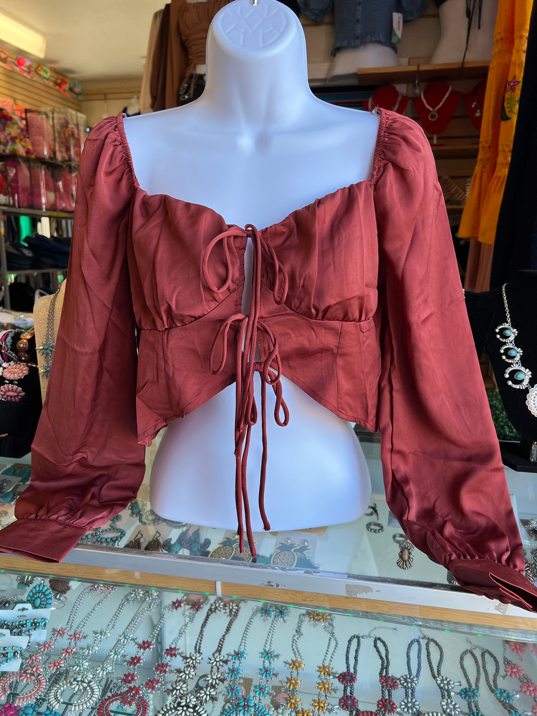Burgundy Top size medium and large